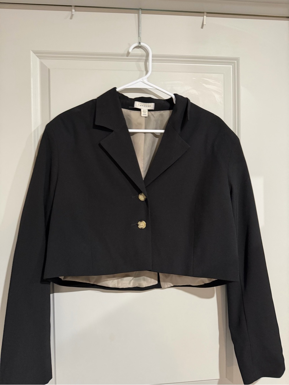 Topshop Cropped Black Blazer Jacket